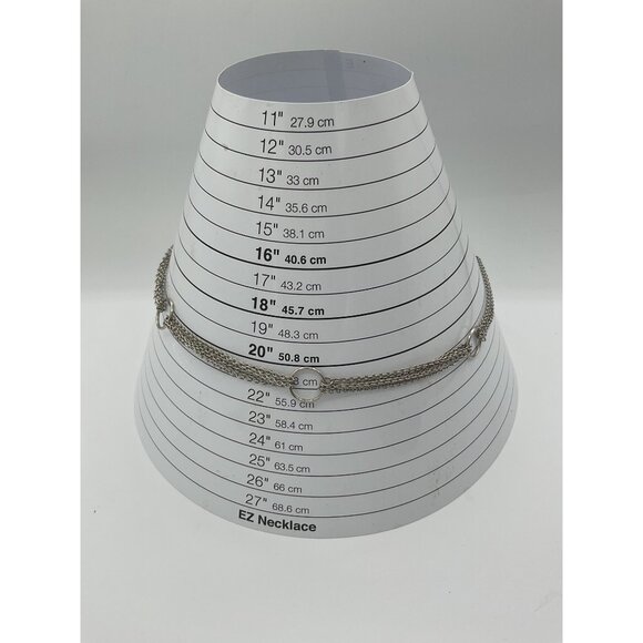 Layered Silver-Tone Chain Necklace With Circle Accents - Picture 4 of 4